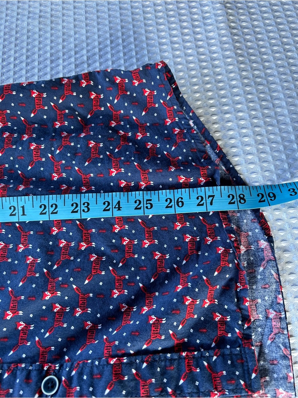 Report Collection Navy Button-Down Shirt with Red Dot Pattern - Picture 11 of 12